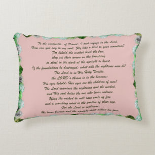 Scripture, Psalm 11, Bible Verse, Decorative Cushion