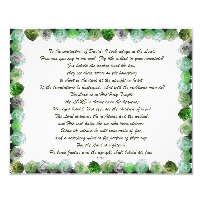Scripture, Psalm 11, Bible Verse, Photo Print (Front)