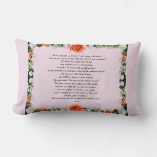 Scripture, Psalm 11, Botanic Lumbar Cushion