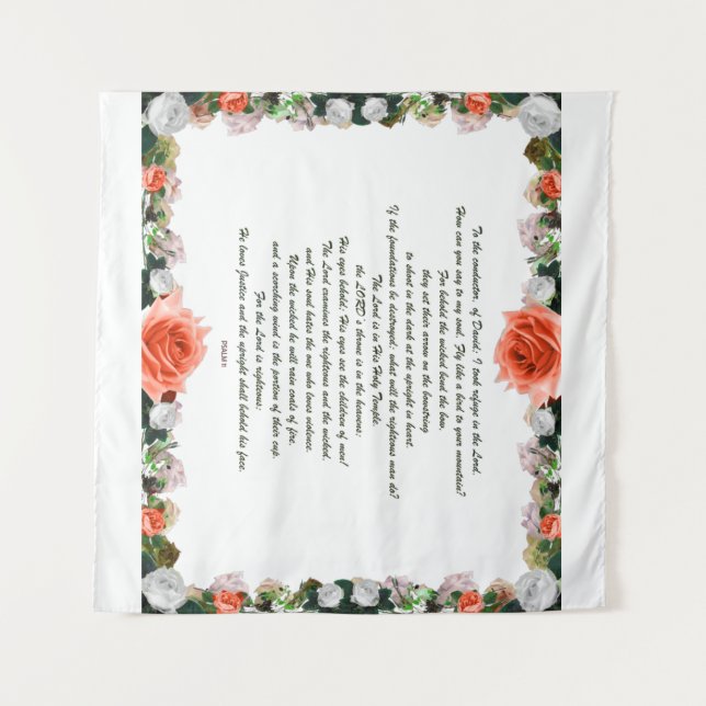 Scripture, Psalm 11, Botanic Tapestry (Front (Horizontal))