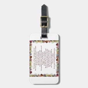 Scripture, Psalm 11, Flowerful Luggage Tag