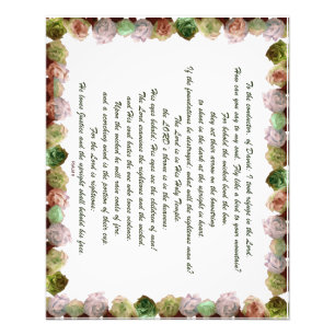 Scripture, Psalm 11, Green Grey Roses Photo Print