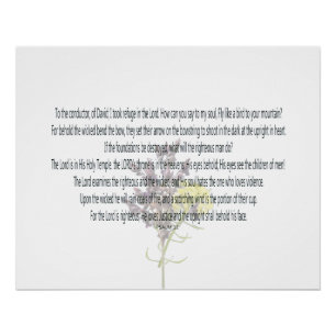 Scripture, Psalm 11, Poster