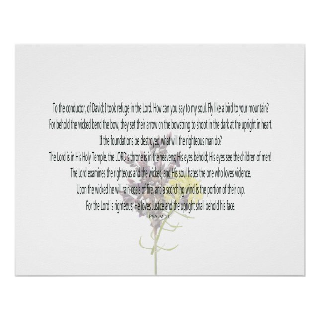 Scripture, Psalm 11, Poster (Front)
