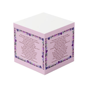 Scripture, Psalm 11, Purple Roses Cube