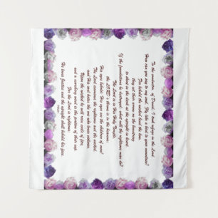 Scripture, Psalm 11, Purple Roses Tapestry