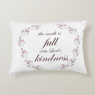 Scripture, Psalm 33, Full Kindness Decorative Cushion