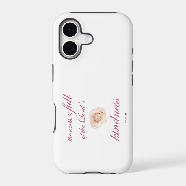 Scripture, Psalm 33, Full Kindness White Rose (Back)