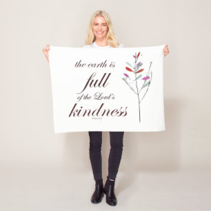 Scripture, Psalm 33, Kindness, Fleece Blanket