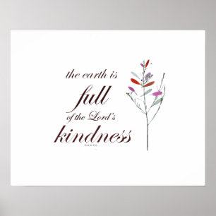 Scripture, Psalm 33, Kindness, Poster