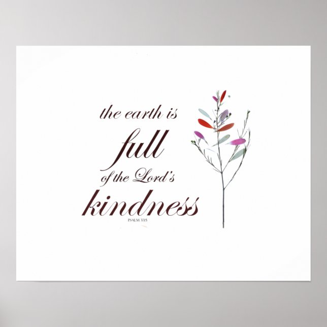 Scripture, Psalm 33, Kindness, Poster (Front)