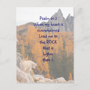 Scripture Psalm 61:2 Rock Higher than I am Postcard