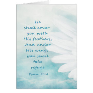 Scripture Psalm 91:4 Refuge Under His Wings Verse