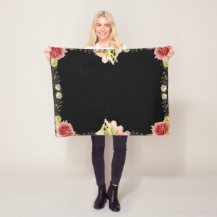 Scripture Psalm 9, Floral Fleece Blanket