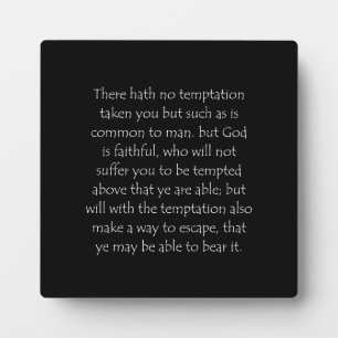 Scripture Quote 1 Corinthians 10 13 Plaque