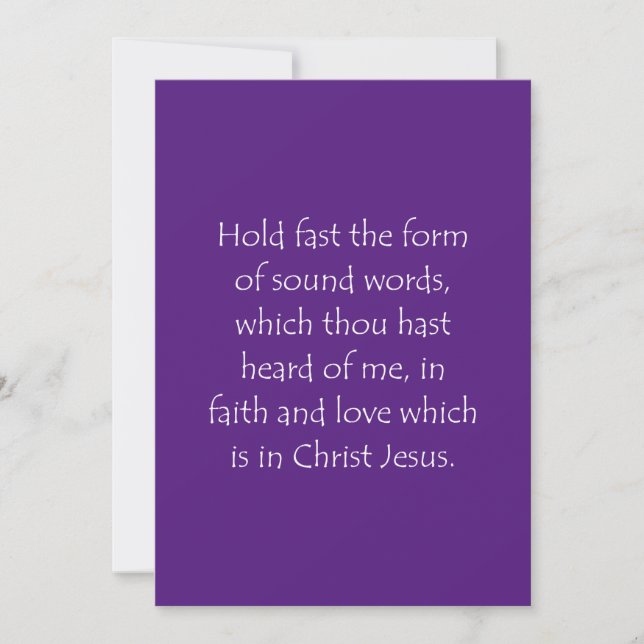 Scripture Quote 2 Timothy 1 13 Thank You Card (Front)