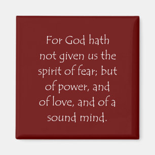 Scripture Quote 2 Timothy 1 7 Magnet