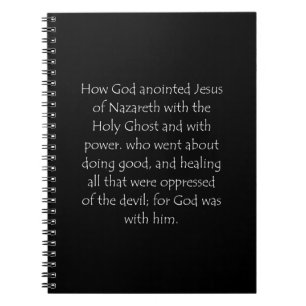 Scripture Quote Acts 10 38 Notebook
