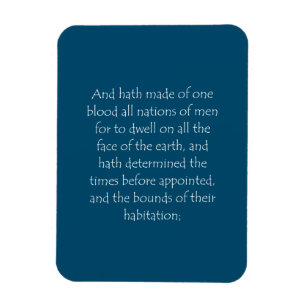 Scripture Quote Acts 17 26 Magnet