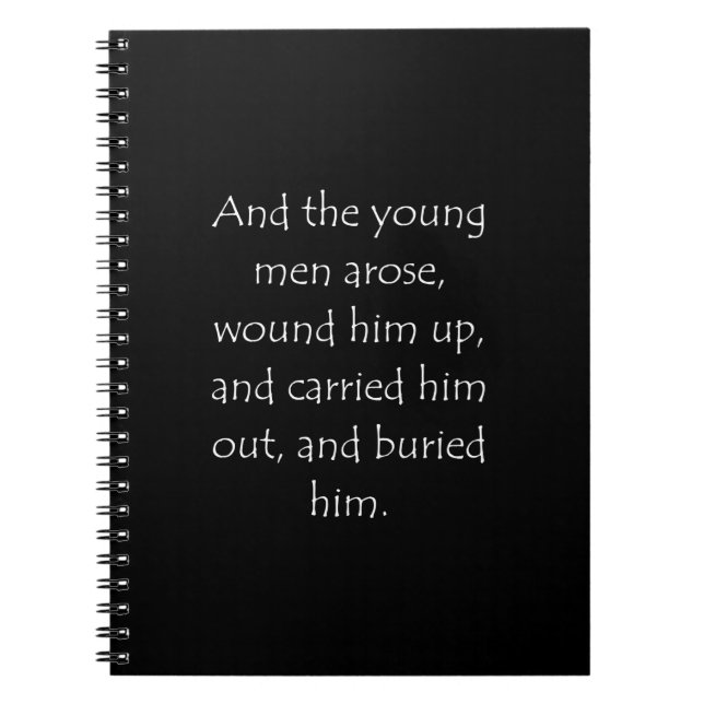 Scripture Quote Acts 5 6 Notebook (Front)