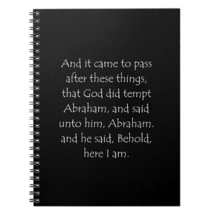 Scripture Quote Genesis 22 1 Notebook