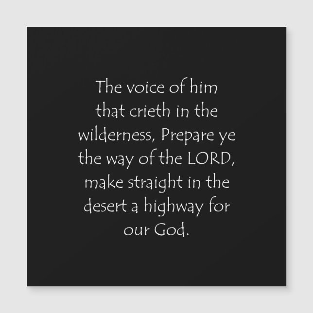 Scripture Quote Isaiah 40 3 (Front)