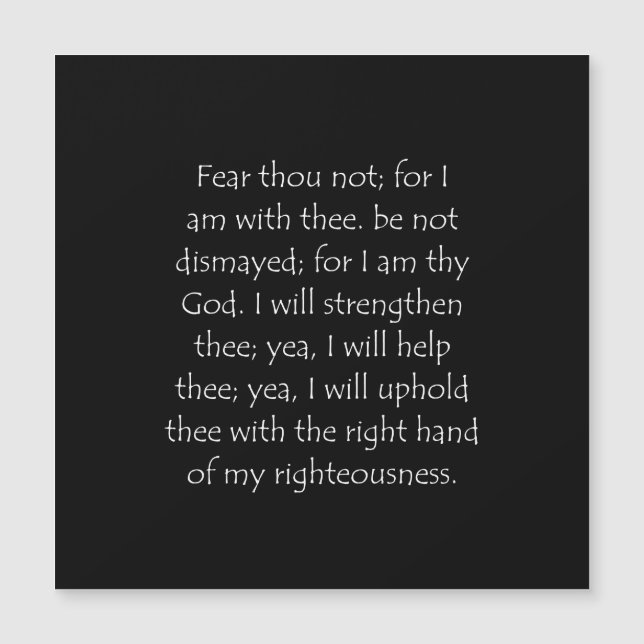 Scripture Quote Isaiah 41 10 (Front)
