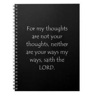 Scripture Quote Isaiah 55 8 Notebook
