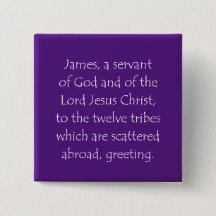 Scripture Quote James 1 1 15 Cm Square Badge