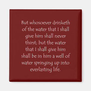 Scripture Quote John 4 14 Magnet