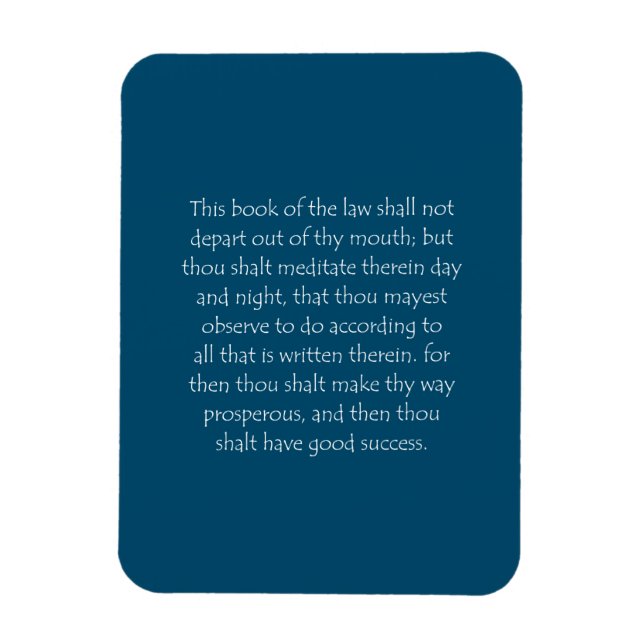Scripture Quote Joshua 1 8 Magnet (Vertical)