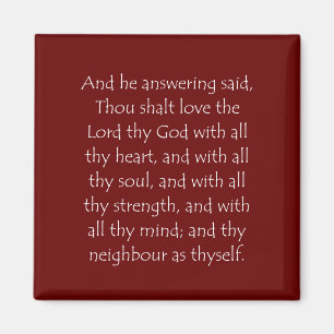 Scripture Quote Luke 10 27 Magnet