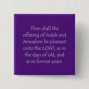 Scripture Quote Malachi 3 4 15 Cm Square Badge