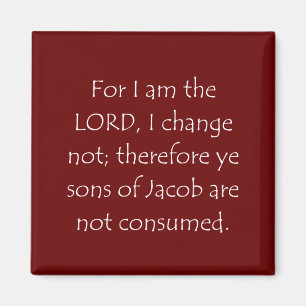 Scripture Quote Malachi 3 6 Magnet