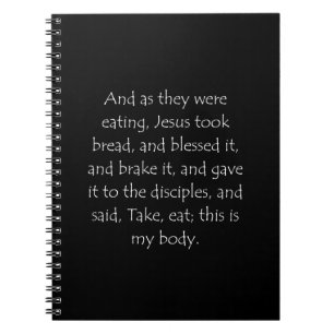 Scripture Quote Matthew 26 26 Notebook
