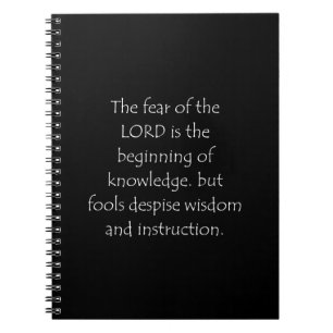 Scripture Quote Proverbs 1 7 Notebook