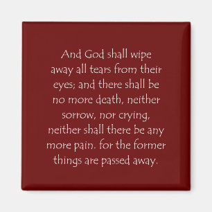 Scripture Quote Revelation 21 4 Magnet