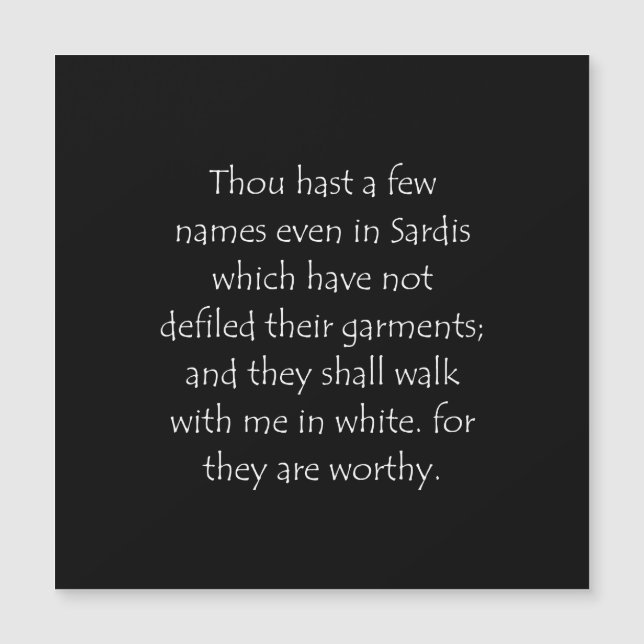 Scripture Quote Revelation 3 4 (Front)