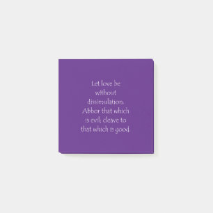 Scripture Quote Romans 12 9 Post-it Notes