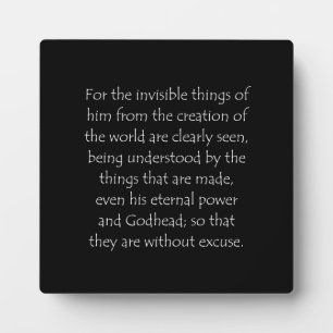 Scripture Quote Romans 1 20 Plaque