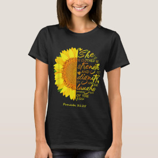 Scripture Religious Christian Bible Verse Sunflowe T-Shirt