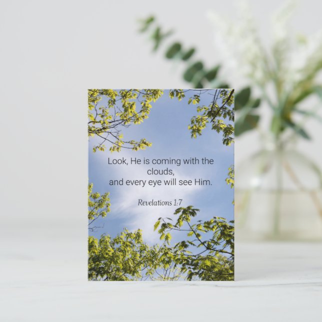 Scripture, Revelations 1:7, Postcard (Standing Front)