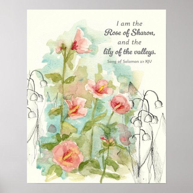Scripture Song of Solomon Rose of Sharon Lily  Poster (Front)