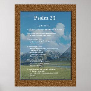 Scripture Template,  Psalm 23 Poster