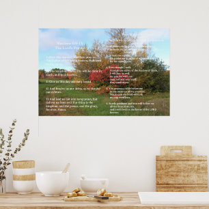 Scripture Template, Psalm 23, The Lord's Prayer Poster