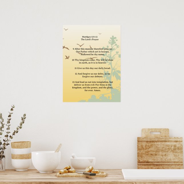 Scripture Template, The Lord's Prayer Poster (Kitchen)
