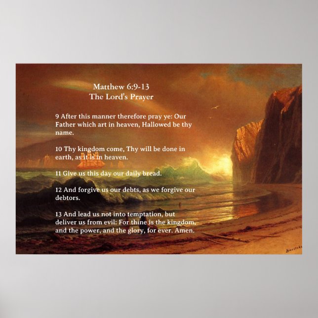 Scripture Template,  The Lord's Prayer Poster (Front)