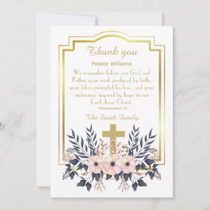 Scripture Thank You Pastor Appreciation Card