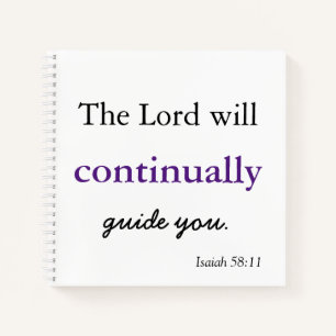 Scripture The Lord will guide you Notebook