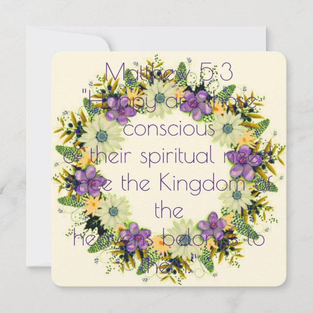 Scripture Verse Spiritual Matthew Kingdom (Front)